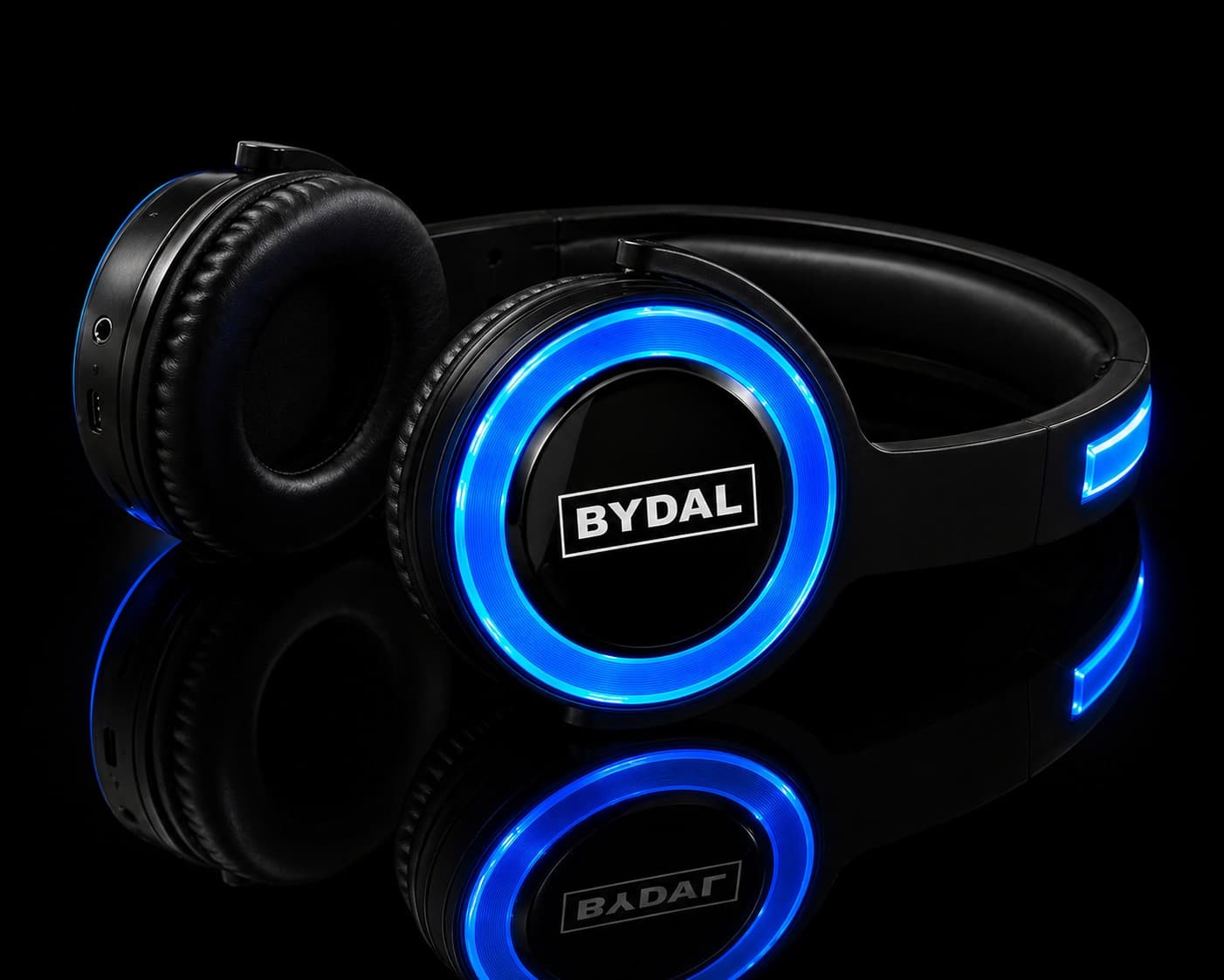 BYDAL Silent Pro5X silent disco-headsett med lysende LED-ring