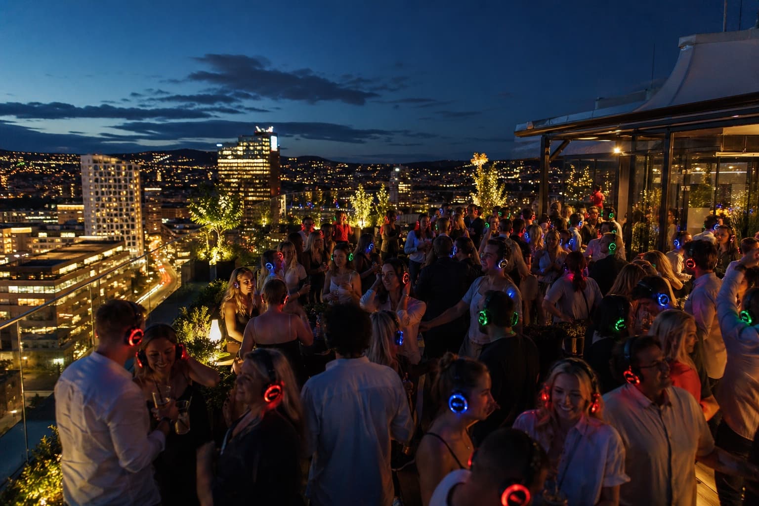 Rooftop silent disco i Oslo